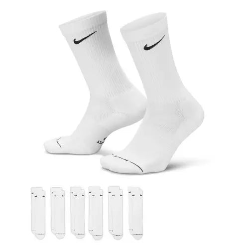 Nike Everyday Elevated 6pk Skate Socks - (White)