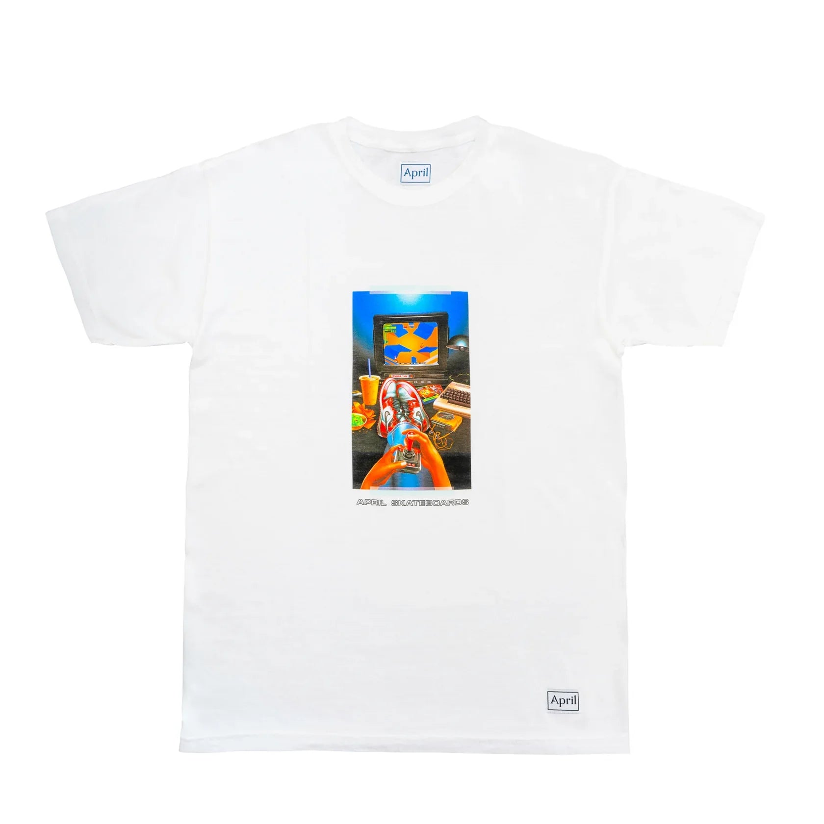 April Skateboards "Vintage Tee"- (White)