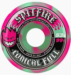 Spitfire F4 Conical Full Teal/Pink Swirl - (53mm)