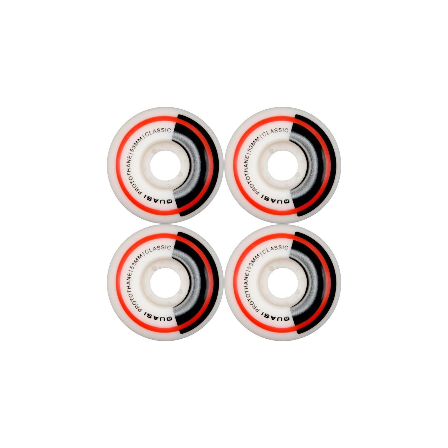 Quasi Protothane Classic Wheels White/Orange (53mm)